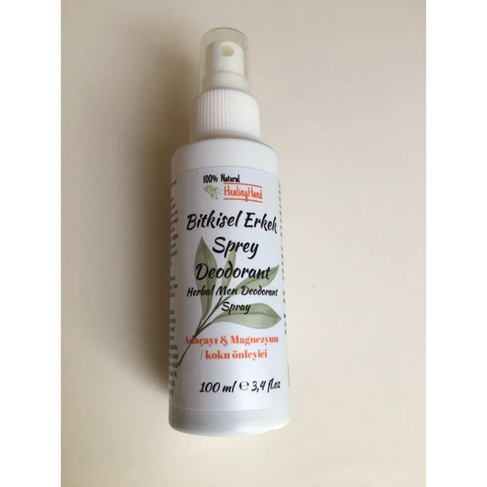 Bitkisel Erkek Deodorant Spreyi / Herbal Male Deodorant Spray 100ml   